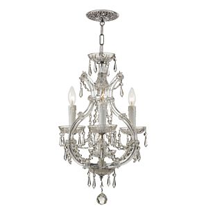 Crystorama Maria Theresa 4 Light 21 Inch Mini Chandelier in Polished Chrome with Clear Hand Cut Crystals