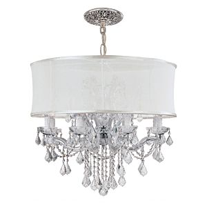 Crystorama Brentwood 12 Light 27 Inch Traditional Chandelier in Polished Chrome with Clear Hand Cut Crystals
