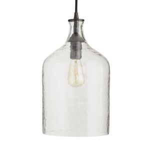 Noreen 1-Light Pendant in Clear Hammered