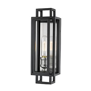 Z-Lite Titania 1-Light Wall Sconce In Black With Brushed Nickel