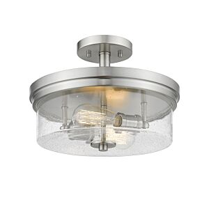 Z-Lite Bohin 2-Light Semi Flush Mount Ceiling Light In Brushed Nickel 
