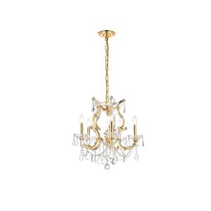 Maria Theresa 6-Light Pendant in Gold