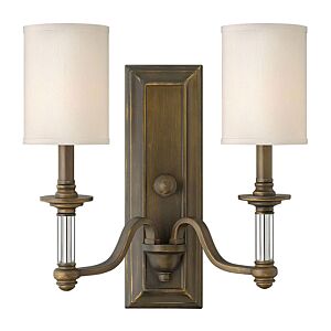 Hinkley Sussex 2-Light Wall Sconce In English Bronze