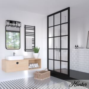 Hunter Astwood 3-Light Bathroom Vanity Light in Matte Black
