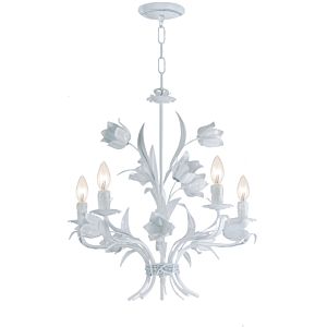 Crystorama Southport 5 Light Chandelier in Wet White