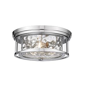 Z-Lite Clarion 3-Light Flush Mount Ceiling Light In Polished Nickel