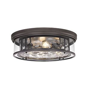 Z-Lite Clarion 4-Light Flush Mount Ceiling Light In Bronze