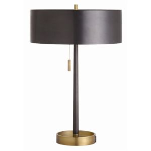 Arteriors Violetta 23 Inch 2 Light Lamp in Black/Antique Brass
