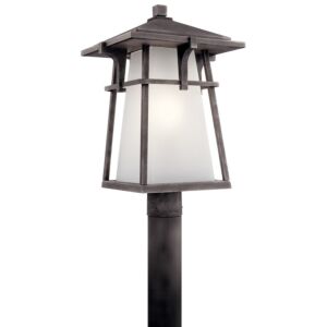 Beckett 1-Light LED Outdoor Post Mount in Weathered Zinc