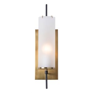 Arteriors Stefan 12 Inch Frosted Sconce in Antique Brass