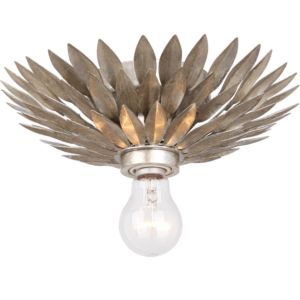 Crystorama Broche 11 Inch Ceiling Light in Antique Silver