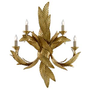 Apollo 4-Light Wall Sconce in Contemporary Gold Leaf