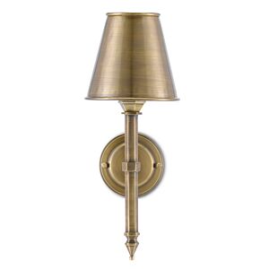 Bunny Williams 1-Light Wall Sconce in Light Moroccan Antique Brass