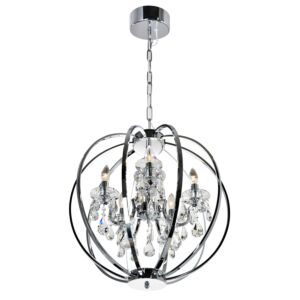 CWI Lighting Abia 5 Light Up Chandelier with Chrome finish