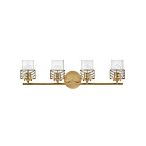 Hinkley Della 4-Light Bathroom Vanity Light In Lacquered Brass