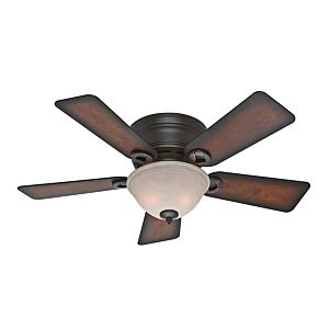 Hunter Conroy 2 Light 42 Inch Indoor Flush Mount Ceiling Fan in Onyx Bengal