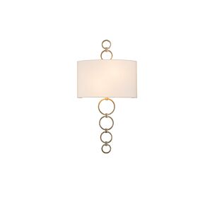 Carlyle 2-Light Wall Sconce in Champagne Silver Leaf