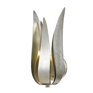  Broche Wall Sconce in Antique Silver