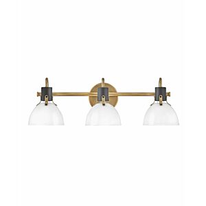 Hinkley Argo 3-Light Bathroom Vanity Light In Heritage Brass