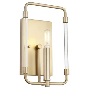 Quorum Optic 11 Inch Wall Sconce in Aged Brass