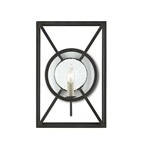Currey & Company 15" Beckmore Black Wall Sconce in Old Iron