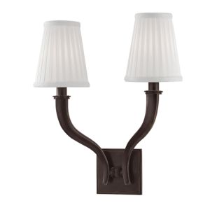 Hudson Valley Hildreth 2 Light 17 Inch Wall Sconce in Old Bronze
