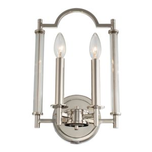 Kalco Provence 2 Light Wall Sconce in Polished Nickel
