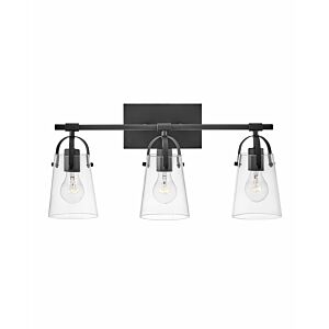 Hinkley Foster 3-Light Bathroom Vanity Light In Black