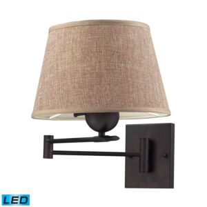 Swingarms 1-Light LED Wall Sconce in Aged Bronze