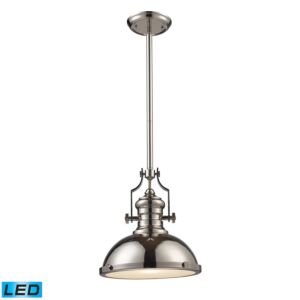 Chadwick 1-Light LED Pendant in Polished Nickel