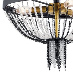Kichler Alexia 3 Light 16 Inch Ceiling Light in Textured Black