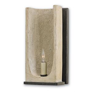 Rowland 1-Light Wall Sconce in Aged Steel with Portland