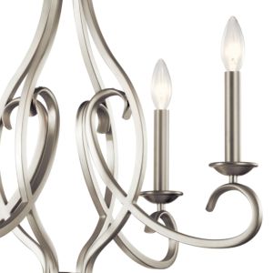 Kichler Ania 4 Light Traditional Chandelier in Brushed Nickel