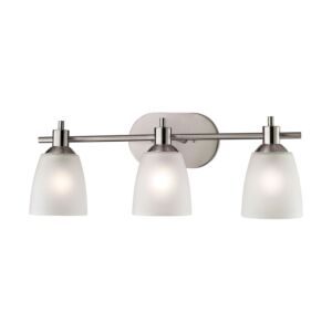 Jackson 3-Light Bathroom Vanity Light in Brushed Nickel