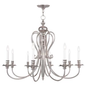 Caldwell 8-Light Chandelier in Polished Nickel