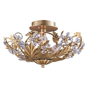 Crystorama Paris Market 6 Light 16 Inch Ceiling Light in Gold Leaf with Clear Hand Cut Crystals