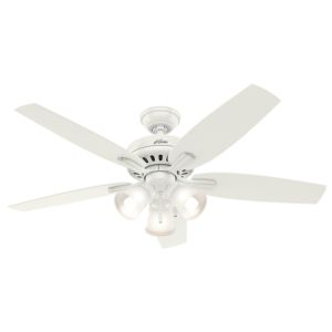 Hunter Newsome 3 Light 52 Inch Indoor Ceiling Fan in Fresh White