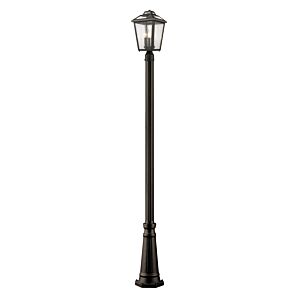 Z-Lite Bayland 3-Light Outdoor Post Mounted Fixture Light In Oil Rubbed Bronze