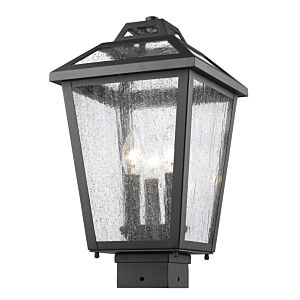 Z-Lite Bayland 3-Light Outdoor Post Mount Fixture Light In Black