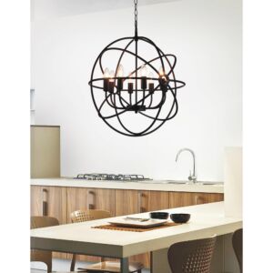 CWI Lighting Arza 8 Light Up Chandelier with Brown finish