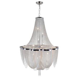 CWI Lighting Taylor 10 Light Down Chandelier with Chrome finish