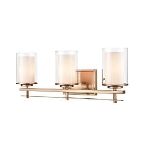 3-Light Wall Sconce in Modern Gold