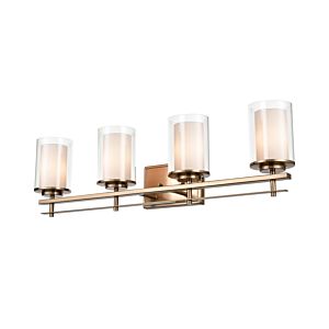 4-Light Wall Sconce in Modern Gold