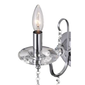 CWI Lighting Valentina 1 Light Wall Sconce with Chrome finish