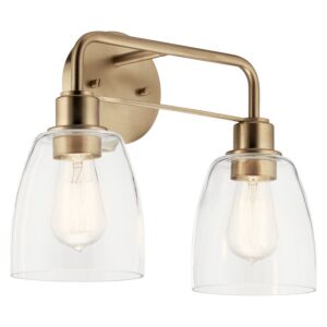 Meller 2-Light Bathroom Vanity Light in Champagne Bronze