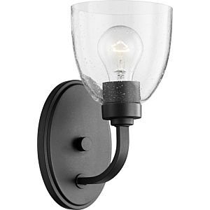 Quorum Reyes 10 Inch Wall Sconce in Noir with Clear