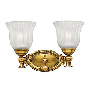 Hinkley Francoise 2-Light Bathroom Vanity Light In Burnished Brass