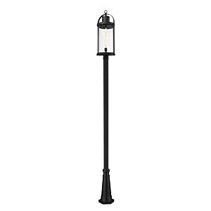 Z-Lite Roundhouse 1-Light Outdoor Post Mounted Fixture Light In Black
