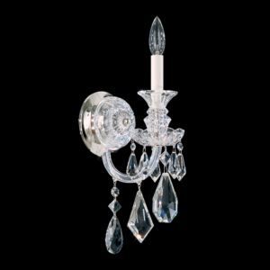 Hamilton Wall Sconce in Silver with Clear Heritage Crystals