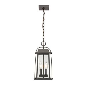 Z-Lite Millworks 2-Light Outdoor Chain Mount Ceiling Fixture Light In Oil Rubbed Bronze